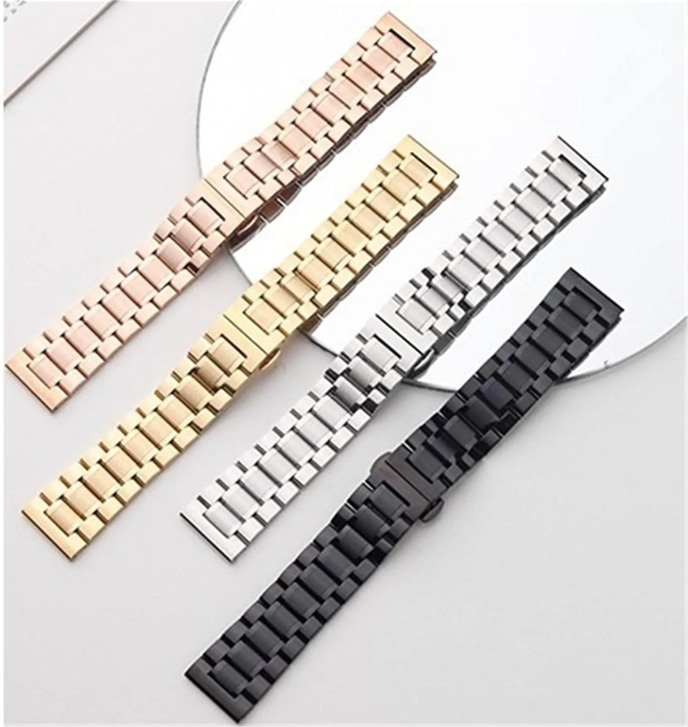 Stainless Steel Watch Band 20mm Universal Replacement Wristband