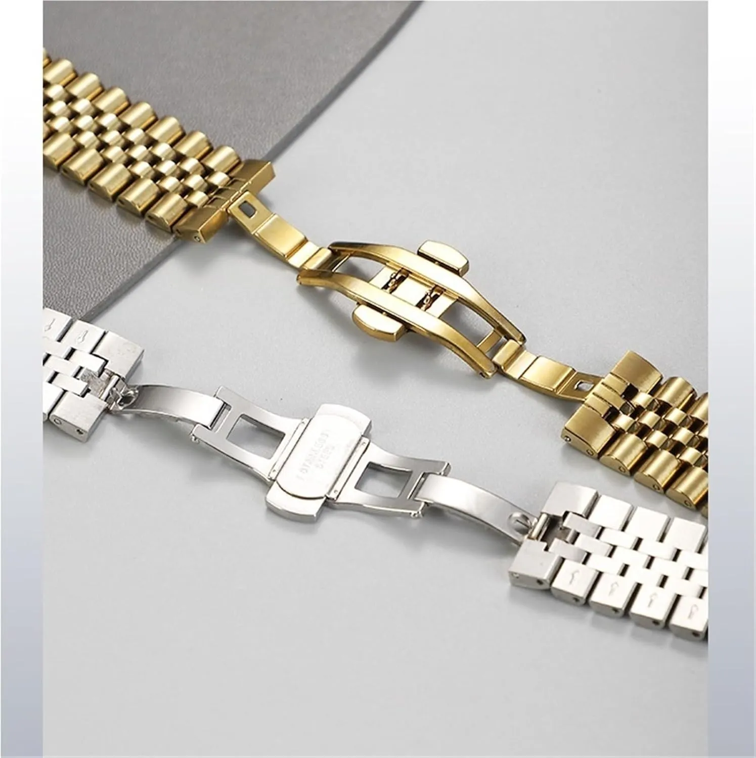 Stainless Steel Watch Band Unisex Replacement Metal Wristband