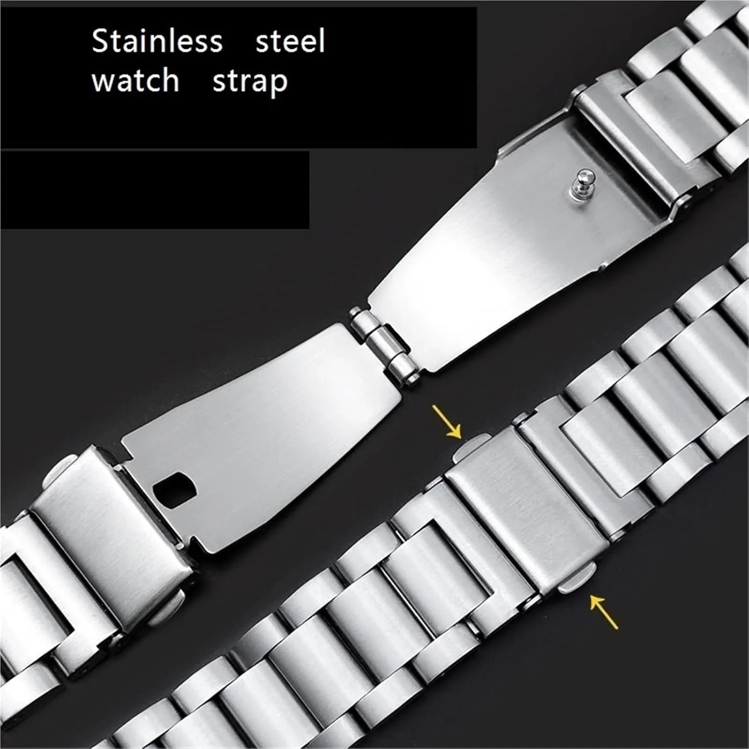 Stainless Steel Watch Band Unisex Replacement Metal Wristband