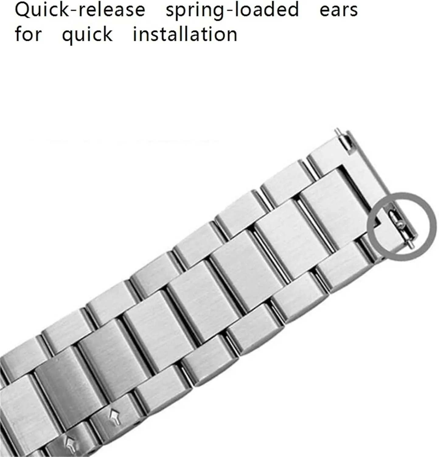 Stainless Steel Watch Band Unisex Replacement Metal Wristband