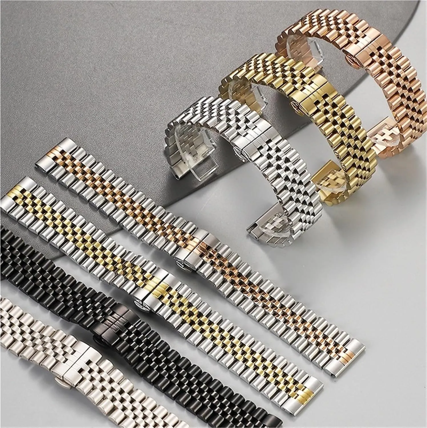 Stainless Steel Watch Band Unisex Replacement Metal Wristband