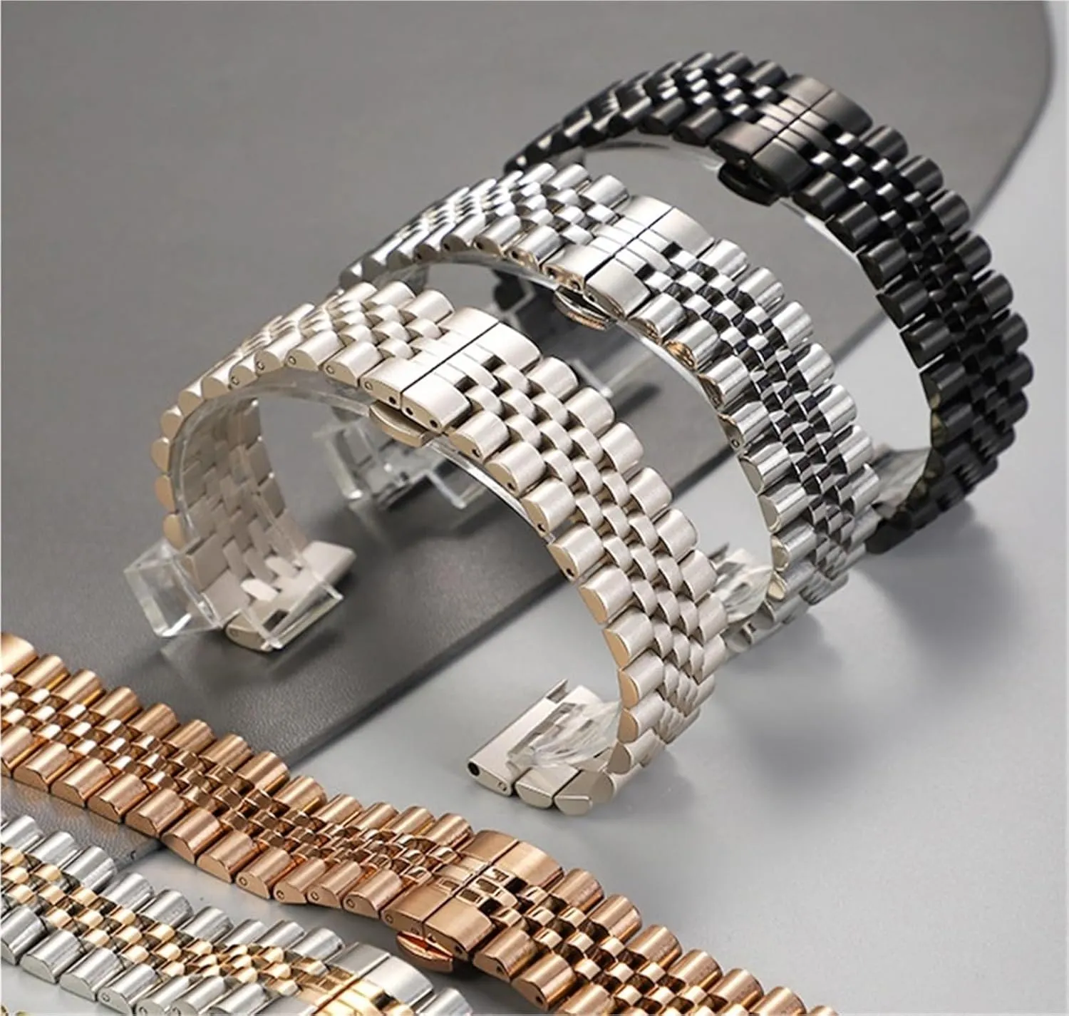 Stainless Steel Watch Band Unisex Replacement Metal Wristband