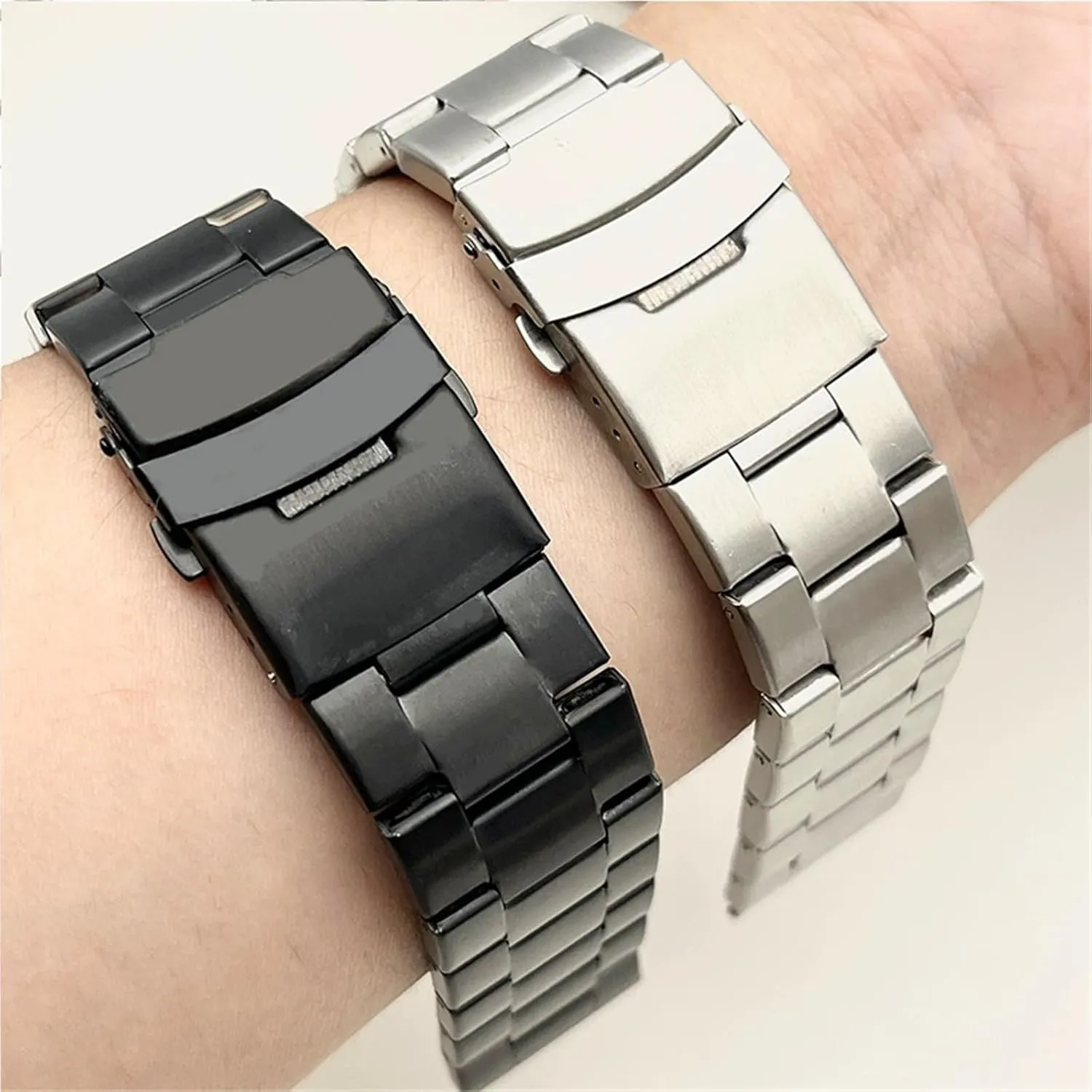 Stainless Steel Watch Strap 22mm 24mm Universal Replacement Wristband