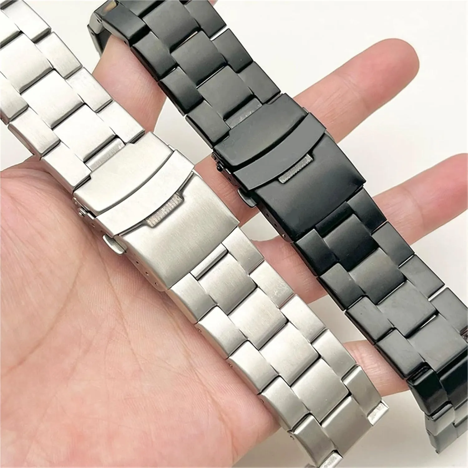 Stainless Steel Watch Strap 22mm 24mm Universal Replacement Wristband