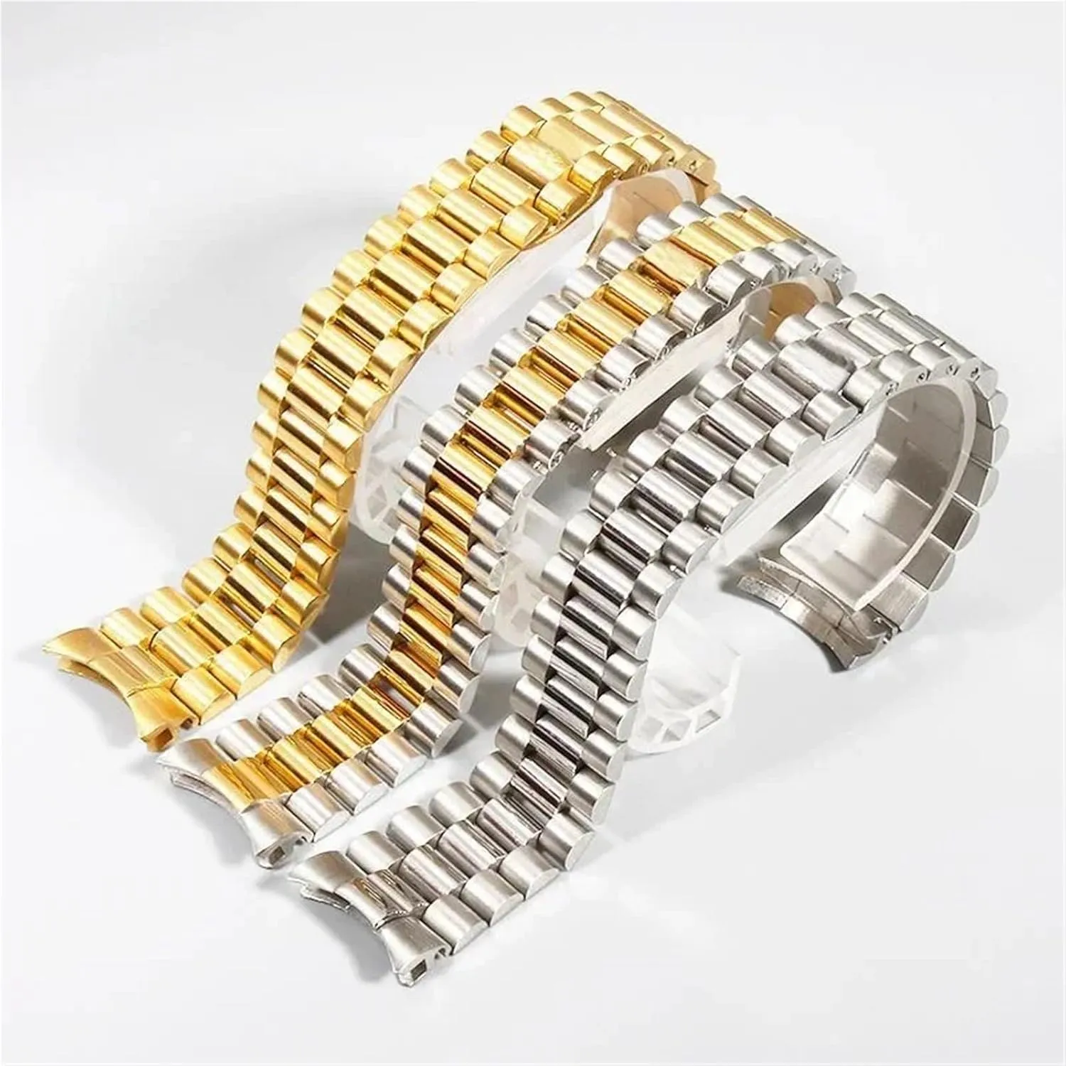 Stainless Steel Watch Strap Men And Women Bracelet 20mm 21mm Quick Release Adjustable