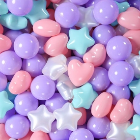 STARBOLO Ball Pit Balls for Kids - Mixed Star Heart Round Crush Proof Play Plastic Balls for Ball Pit Phthalate Free BPA Free Non-Toxic Indoor Outdoor,Soft Plastic Pool Balls for Kids Birthday Party.