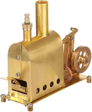 Steam Engine Model Kit, Mini Copper Steam Engine Model with Boiler, Physics Science Experiment for Adult
