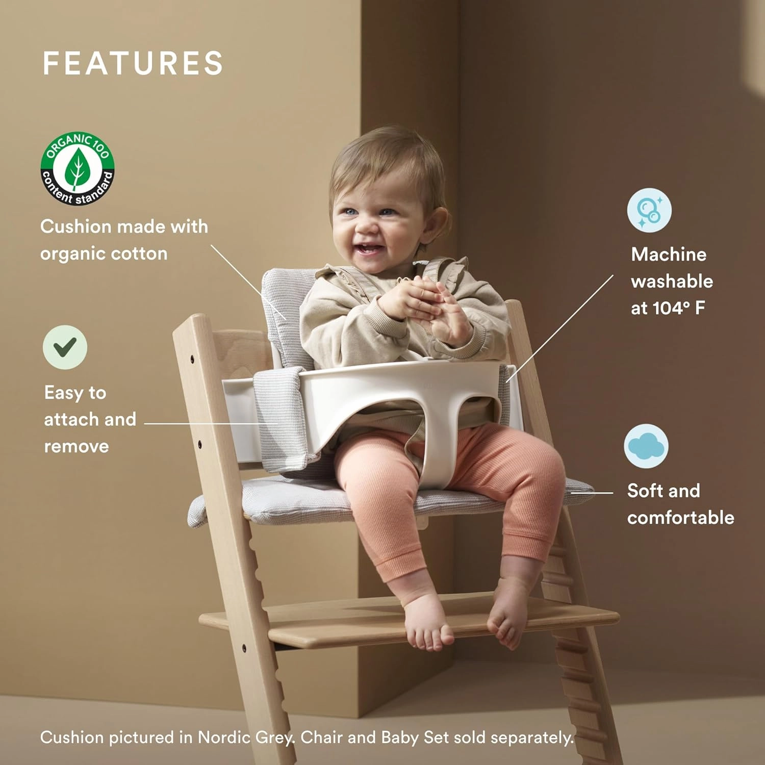 Stokke Tripp Trapp Classic Cushion 2, Mickey Signature - Pair with Tripp Trapp Chair or High Chair for Support & Comfort - Machine Washable