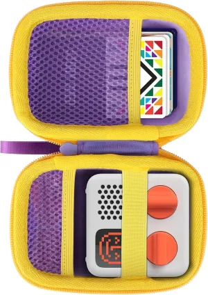 Storage Case Compatible with Yoto Mini ScreenFree Audio Player Travel Device Plays Stories Music Podcast Radio (Purple   Yellow Zipper)