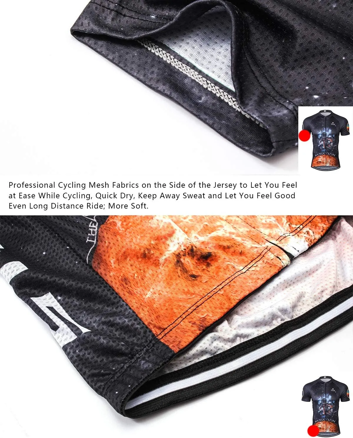 Strgao Men's Cycling Jersey Bike Short Sleeve Shirt