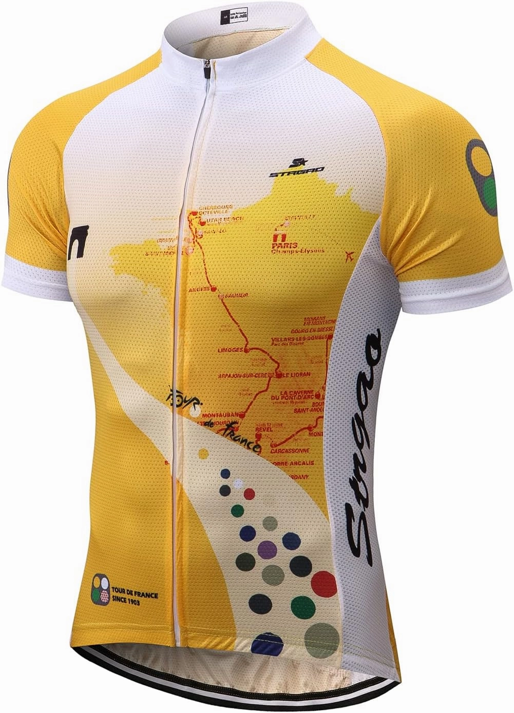 Strgao Men's Cycling Jersey Bike Short Sleeve Shirt