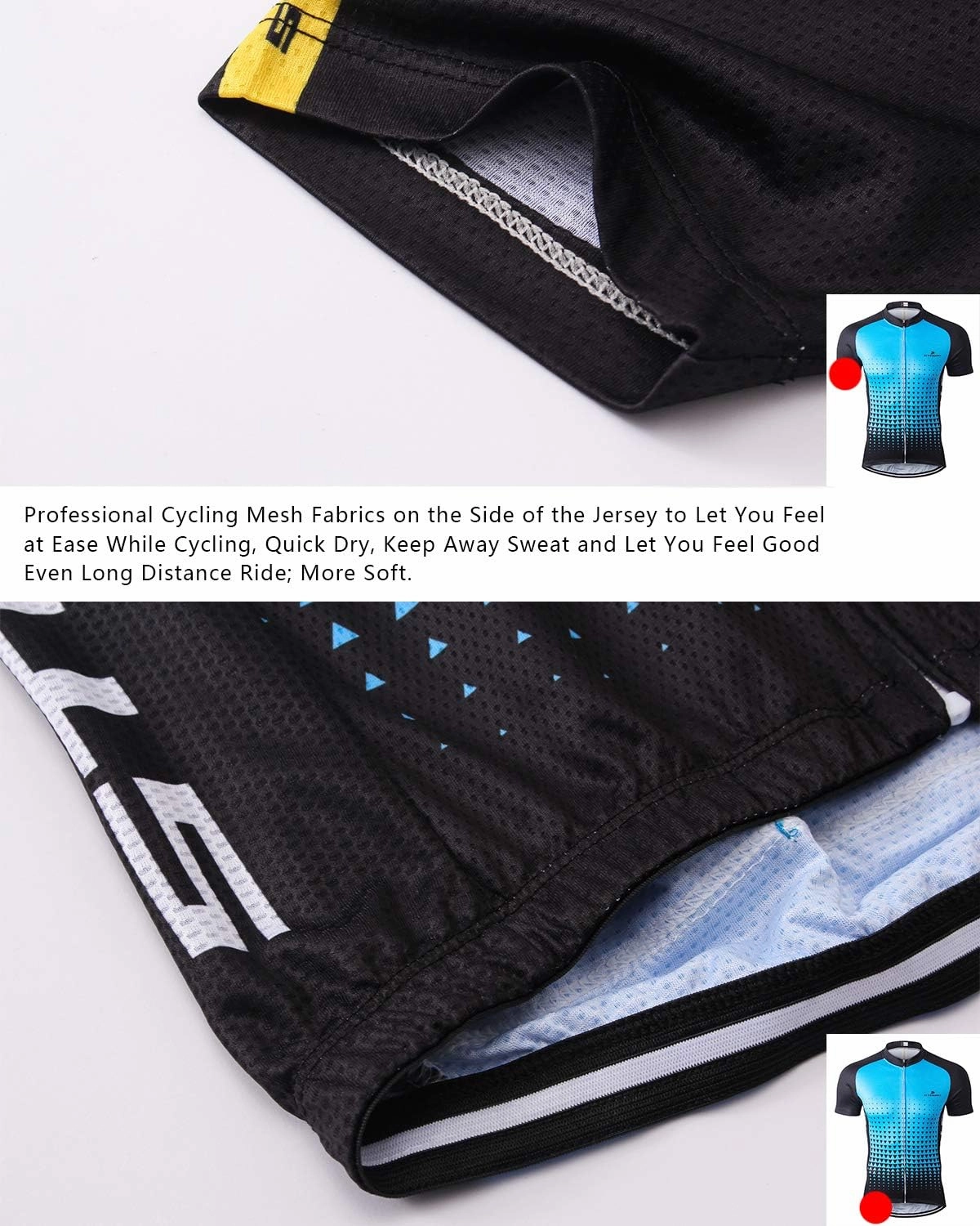 Strgao Men's Cycling Jersey Bike Short Sleeve Shirt