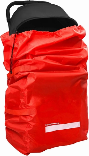 Stroller Travel Bag for Airplane, Stroller Cover Bag for Single & Double Strollers, Large Air Trvel Stroller Cover, Baby Travel Accessories, Waterproof Stroller Storage Bag, Red, 1 Pack