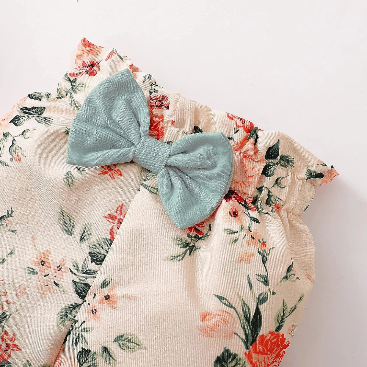 SUNNY PIGGY Newborn Infant Baby Girl Clothes Ruffle Romper Toddler Girl Floral Cotton Pant Sets Girls Clothing Outfit