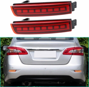 Super Bright BrakeLights for Kicks 2018-2020 2PCS LED Bumper Reflector Lights Tail Lamps Reverse Light Grid-Type