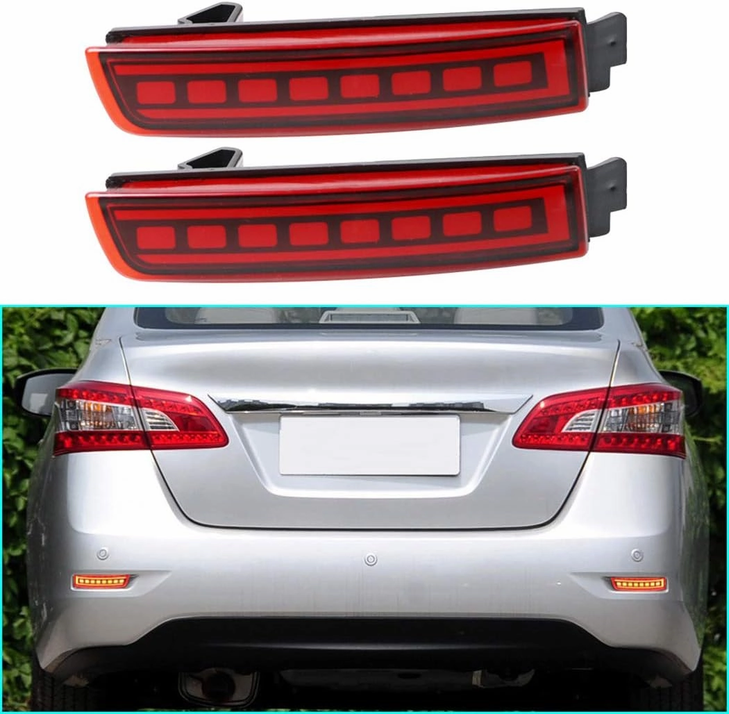 Super Bright BrakeLights for Kicks 2018-2020 2PCS LED Bumper Reflector Lights Tail Lamps Reverse Light Grid-Type