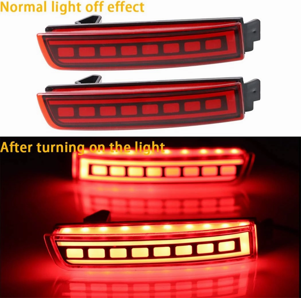 Super Bright BrakeLights for Kicks 2018-2020 2PCS LED Bumper Reflector Lights Tail Lamps Reverse Light Grid-Type