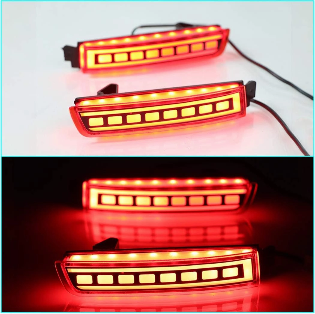 Super Bright BrakeLights for Kicks 2018-2020 2PCS LED Bumper Reflector Lights Tail Lamps Reverse Light Grid-Type