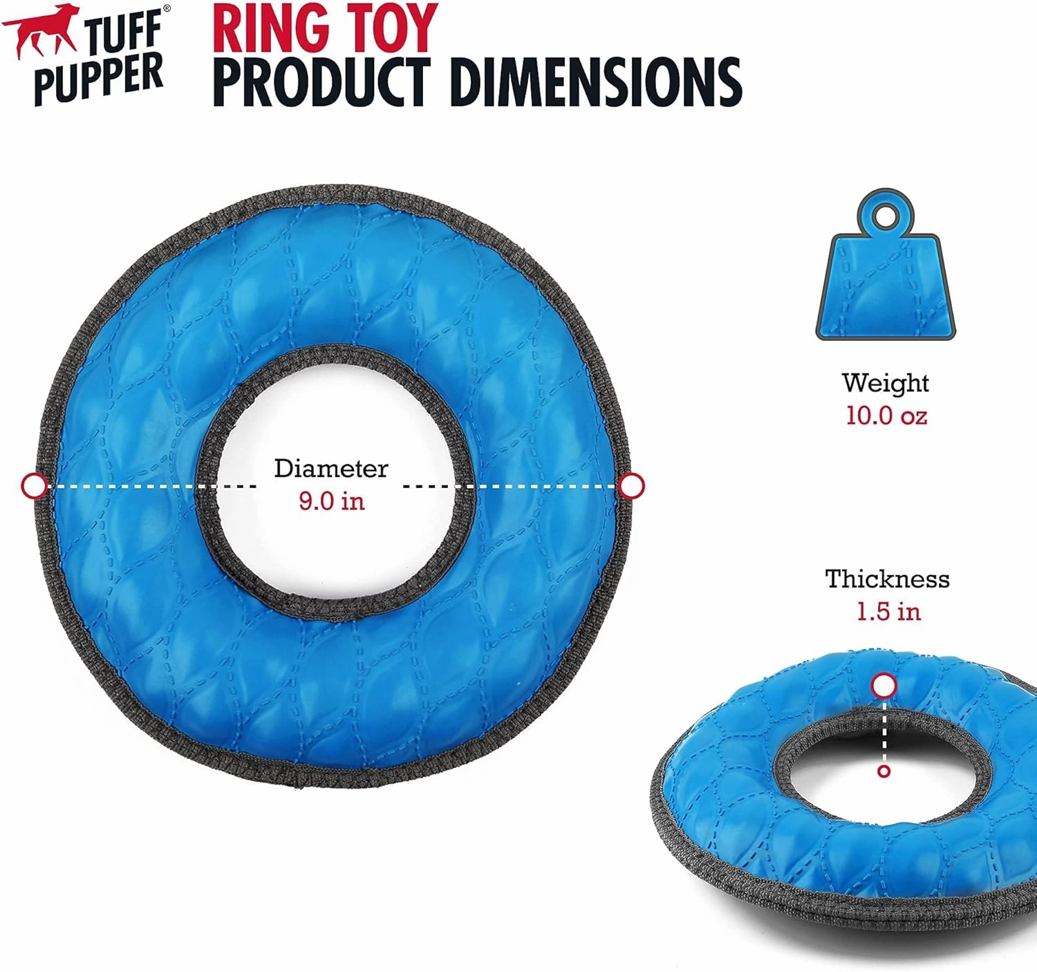 SuperChewy Tough Floating Dog Water Toy Strong Natural Rubber | Great Dog Fetch Toy | Pool Swimming Toy for Puppy| Durable Training Toy for Non-Aggressive Chewers