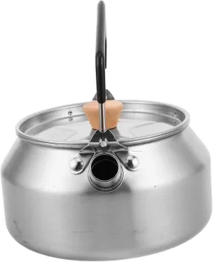SUPVOX Camping Kettle Portable Stainless Steel Teapot for Outdoor Use Quick Heating Water Boiler for Hiking Backpacking and Picnics