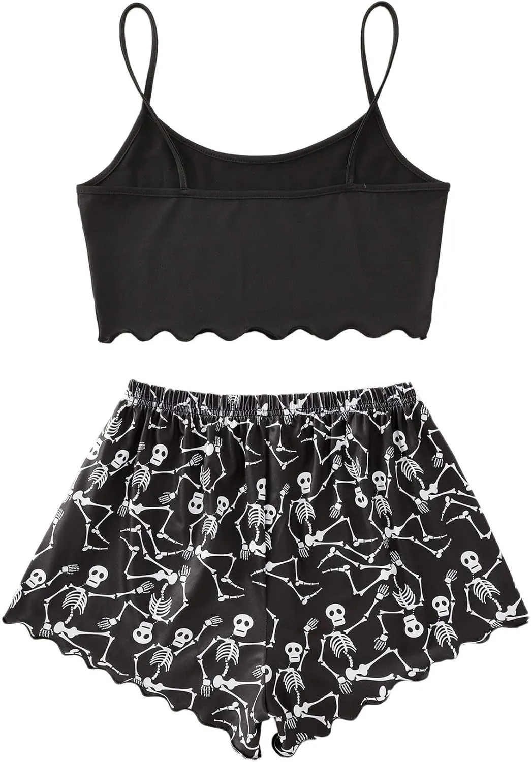 SweatyRocks Women's Summer Cute Printed Cami Top and Shorts Pajamas Set Sleepwear