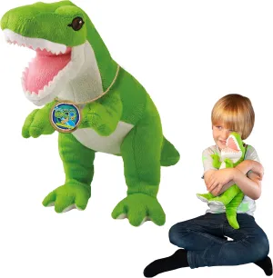 T-Rex from Deluxebase. 14 Inch T Rex Plush Toy. Eco Friendly Child Safe Dinosaur Stuffed Animal Made from Recycled Plastic Bottles.