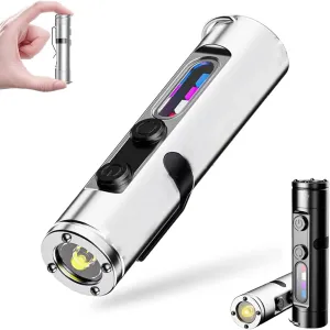 Taclite Mini – The Ultimate Everyday Micro Tool, High Brightness, Energy Saving, Waterproof, Hands-Free Waist Hanging, Suitable for a Variety of Places (Sliver)