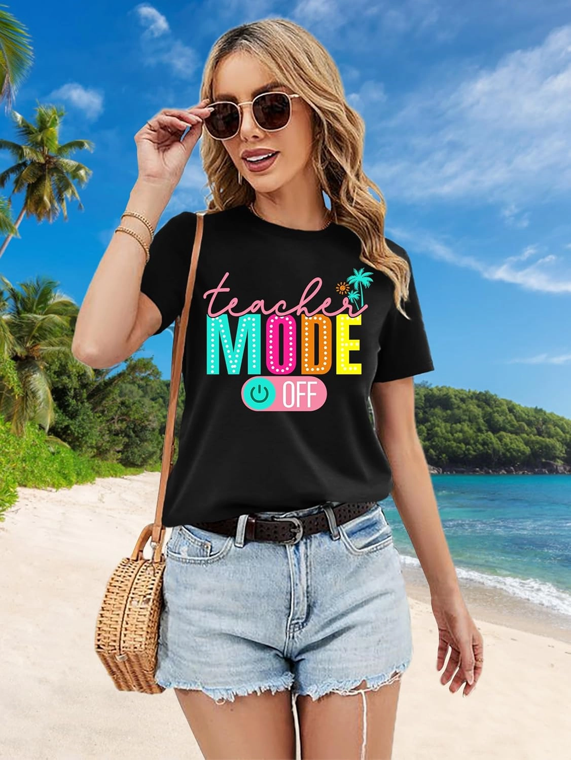 Teacher Shirts for Women: Last Day of School T-Shirt Bruh We Out Teacher Letter Print Casual Short Sleeve Tops