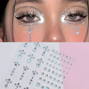 Teardrop Shiny Rhinestone Stickers for Stage Makeup