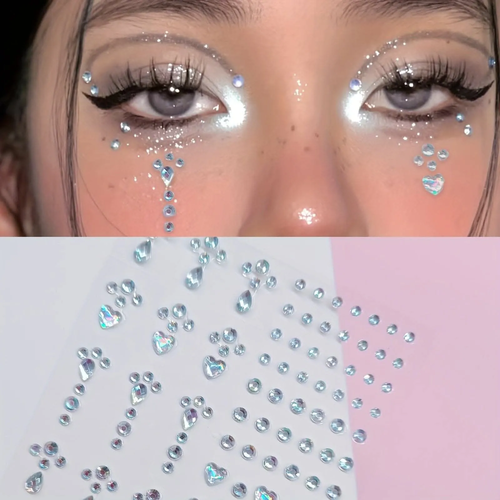 Teardrop Shiny Rhinestone Stickers for Stage Makeup