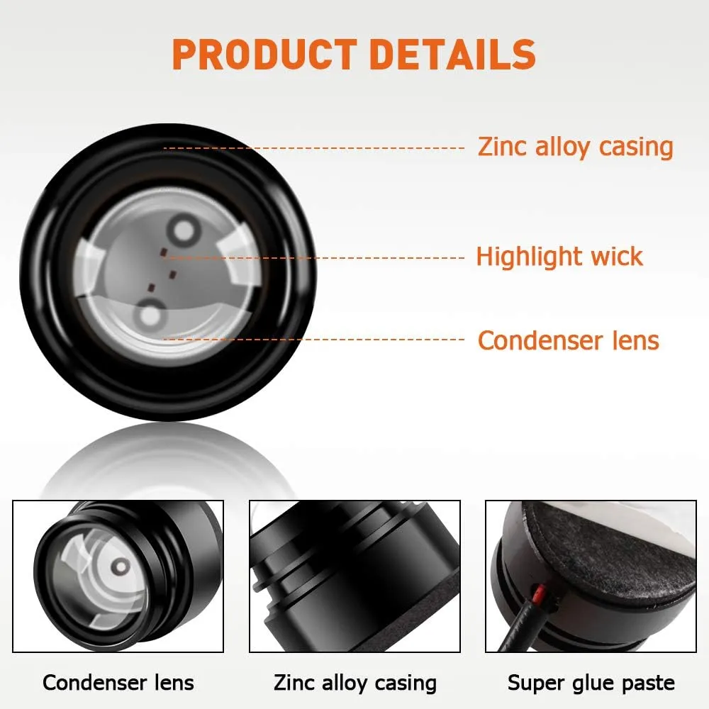 Teguangmei 4 in 1 Car Motorcycle LED Eagle Eye Emergency Strobe Warning Lights Car Truck Accessories DRL Wireless Remote Control Flash Lights 12V Red