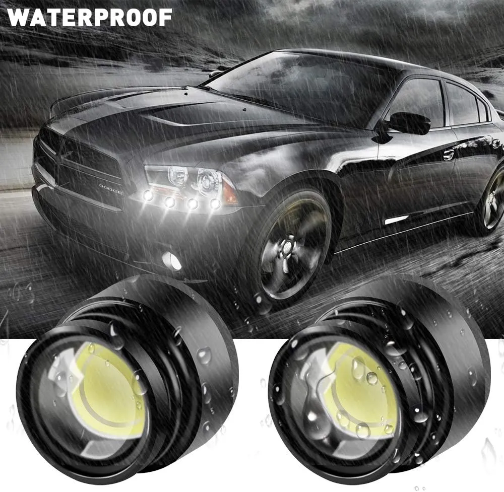 Teguangmei 4 in 1 Car Motorcycle LED Eagle Eye Emergency Strobe Warning Lights Car Truck Accessories DRL Wireless Remote Control Flash Lights 12V White