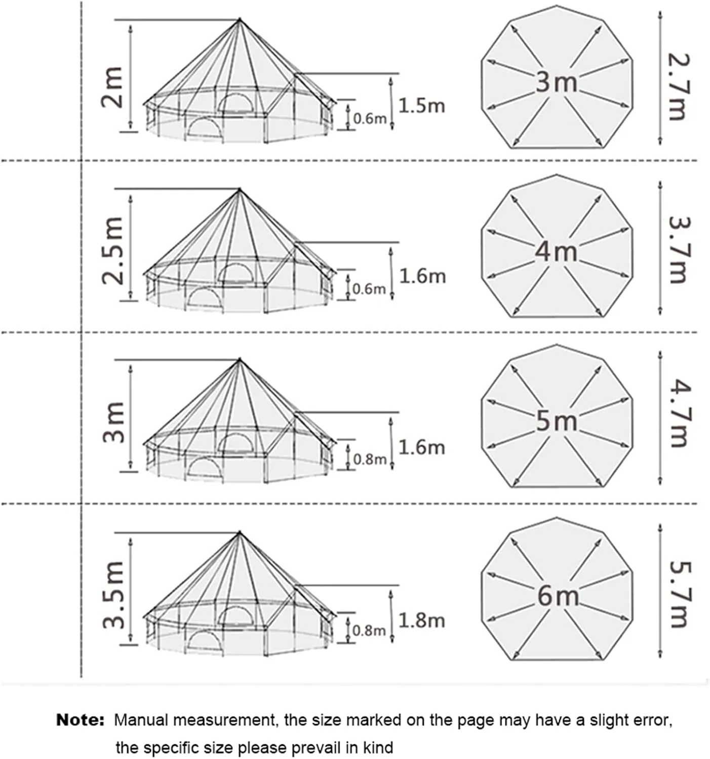 Tent Bell Tent Indian diameter 3M/4M/5M/6M Cotton Canvas Large family tents 4 Seasons outdoor yurt Bell Tent Glamping for Camping