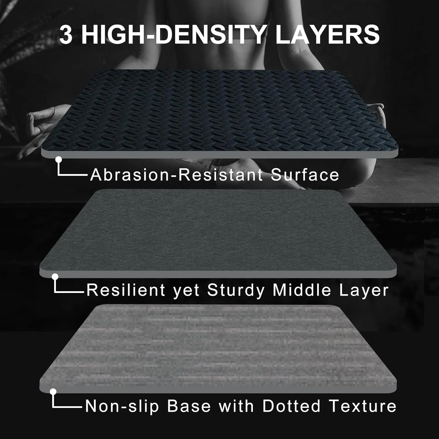 The 10mm high-density foam is a perfect combination of stability and cushioning.