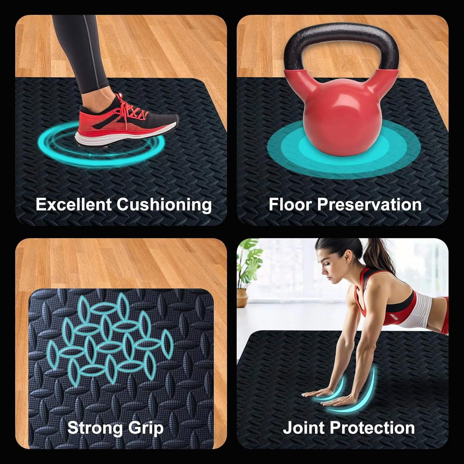 The 10mm high-density foam is a perfect combination of stability and cushioning.