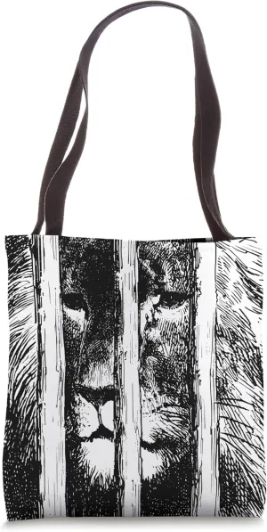 The Lion illustration in Don Quixote by Gustave Dore Tote Bag