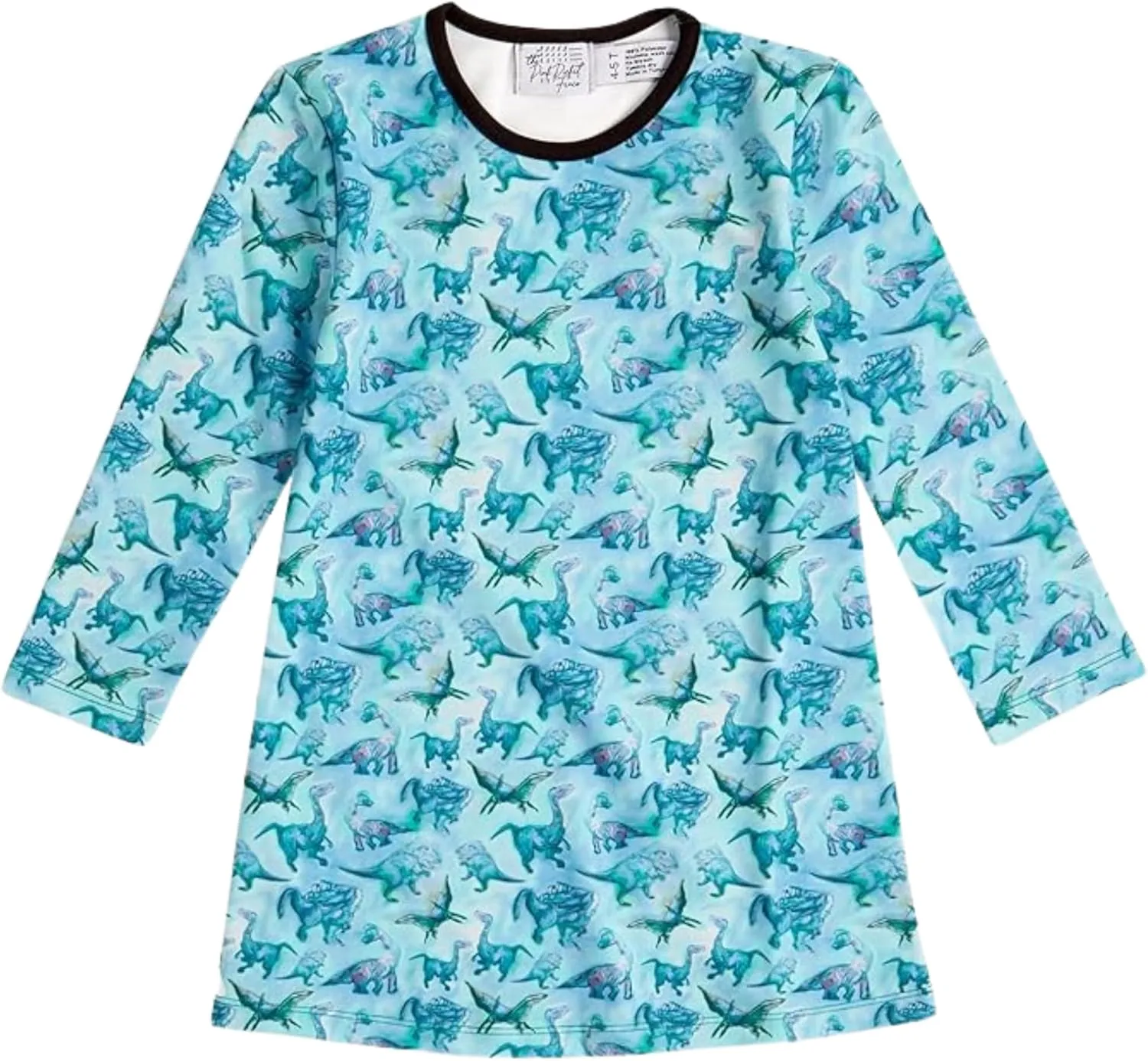 The Picket Fence Girls Dinosaur Dress Toddler, Sensory Friendly Kids Dresses for Girls, Play Clothing for School