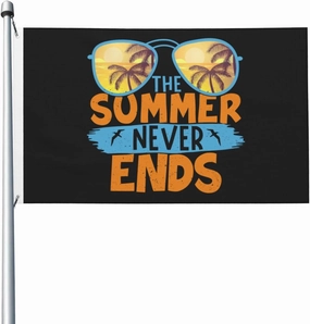 The Summer Never Ends Flags 3x5 Ft Outdoor Flag Double Sided Flags Patio Garden Flag School Flag Holiday Banner Patio Decoration 2 Brass Grommets