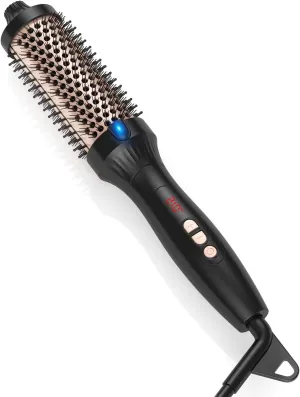 Thermal Brush Heated Round Brush Thermal Hair Brush Hair Curling Brush Ceramic Titanium Barrel, 30s Fast Heating, Tourmaline Ionic Technology for Salon-Quality Blowouts Curls Waves at Home