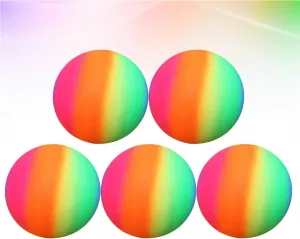 Thickened Eco PVC Rainbow Balls Bounce Kickball Handball for Boys and Girls Indoor Outdoor Playground Toys