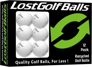 Titleist AVX Golf Balls (12 Pack) - Mint Quality, Used Golf Balls Refinished by Lostgolfballs.com, Like New with No Logos