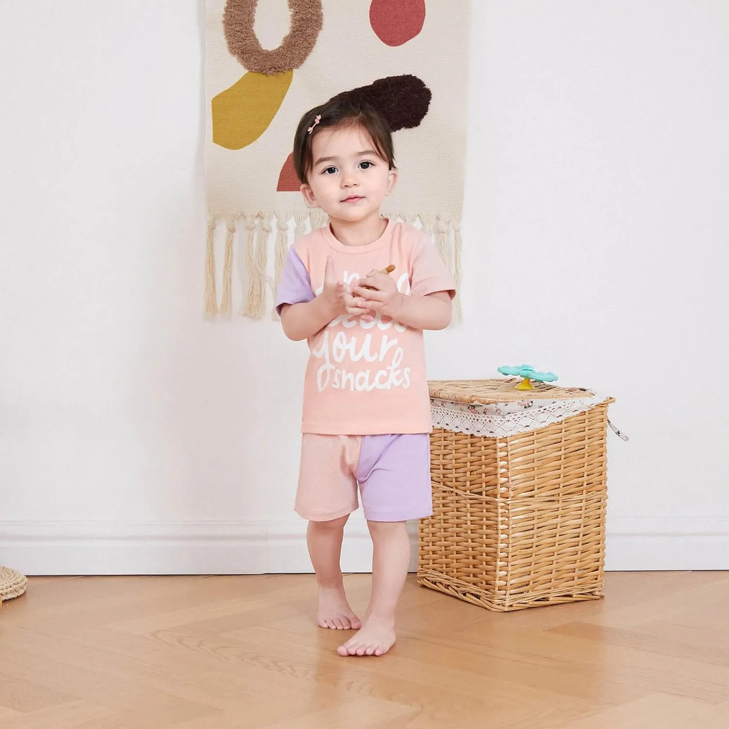 Toddler Baby Girls Summer Clothes Letter Short Sleeve T-shirt Top Shorts Sets Cute Newborn Infant Outfits 6M-3T