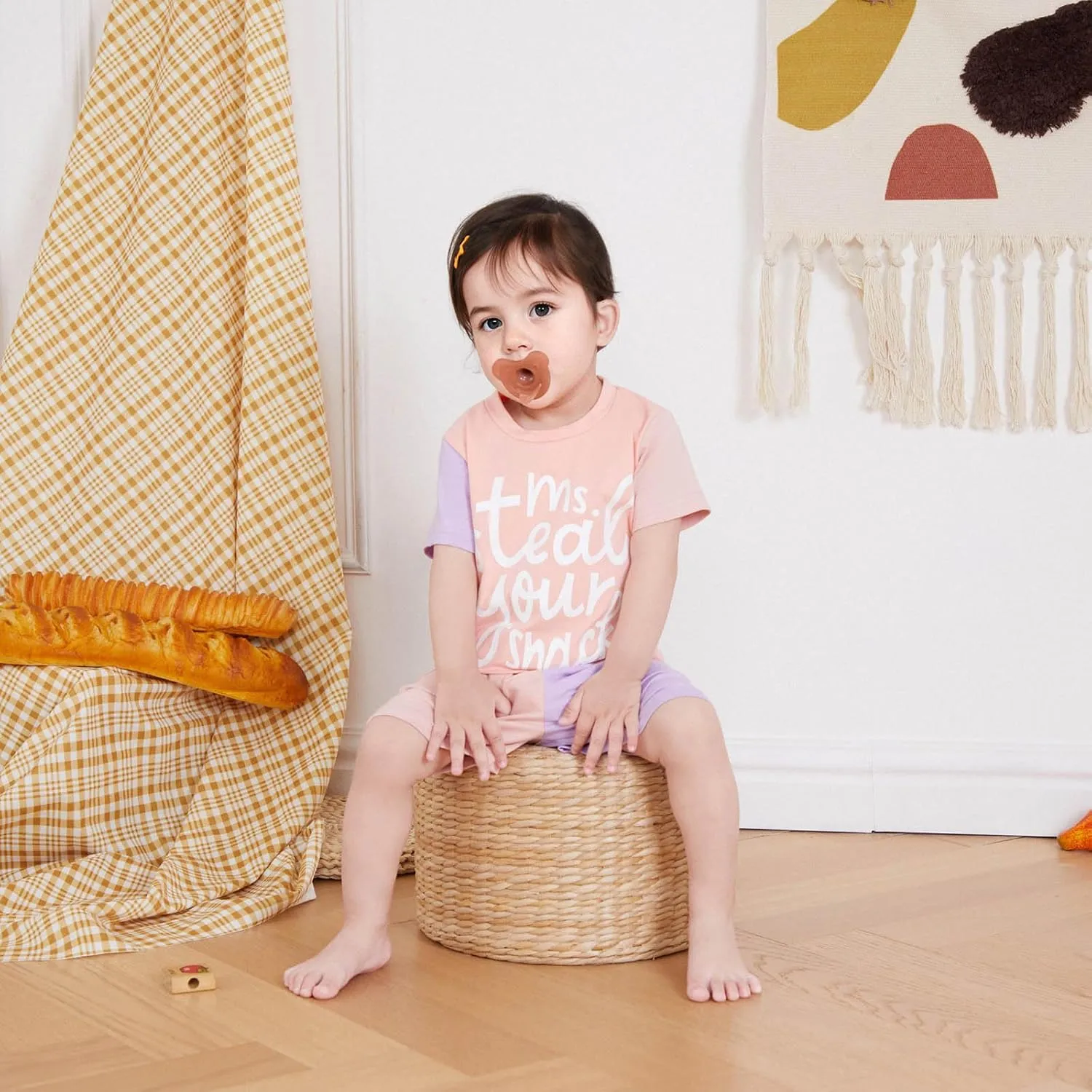 Toddler Baby Girls Summer Clothes Letter Short Sleeve T-shirt Top Shorts Sets Cute Newborn Infant Outfits 6M-3T