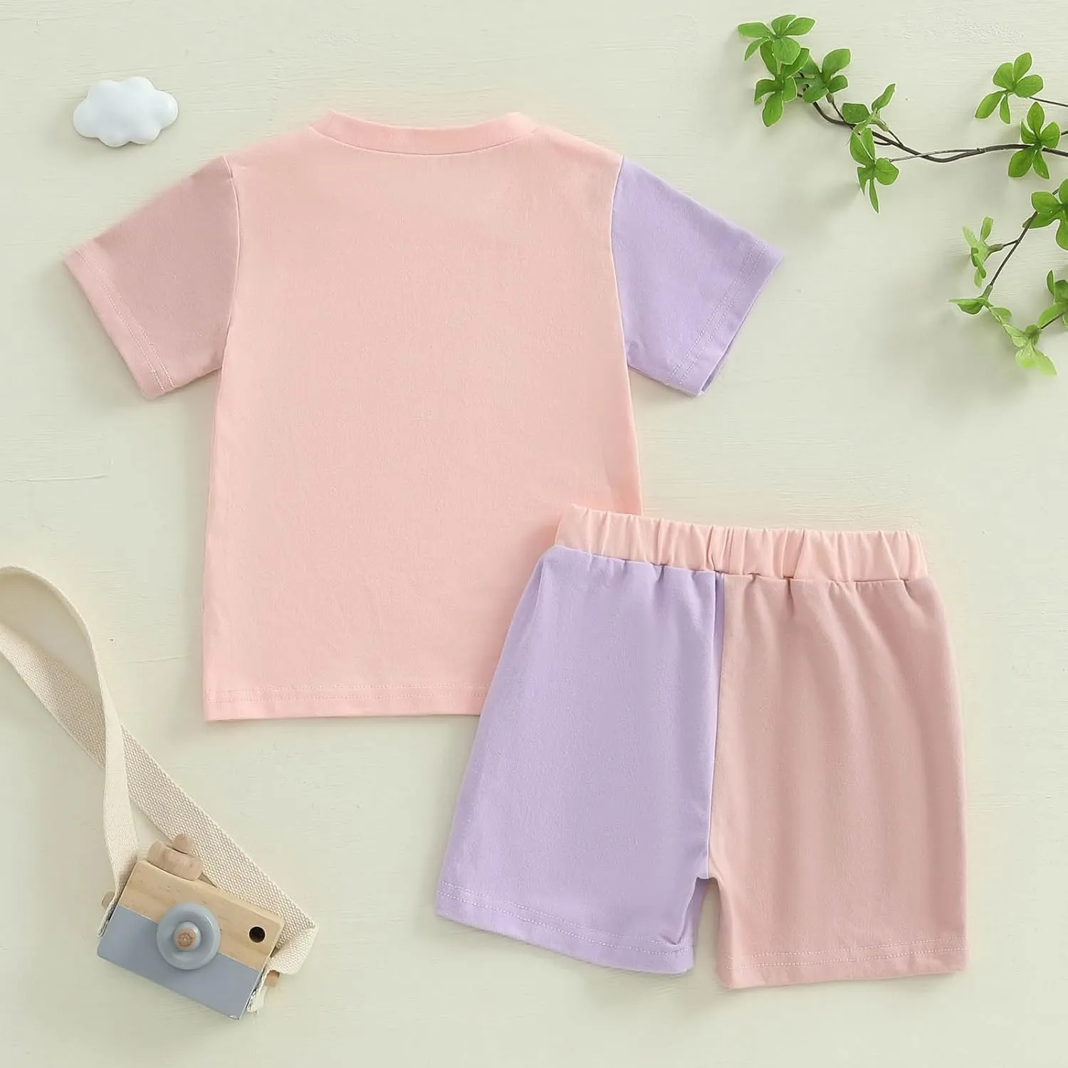 Toddler Baby Girls Summer Clothes Letter Short Sleeve T-shirt Top Shorts Sets Cute Newborn Infant Outfits 6M-3T