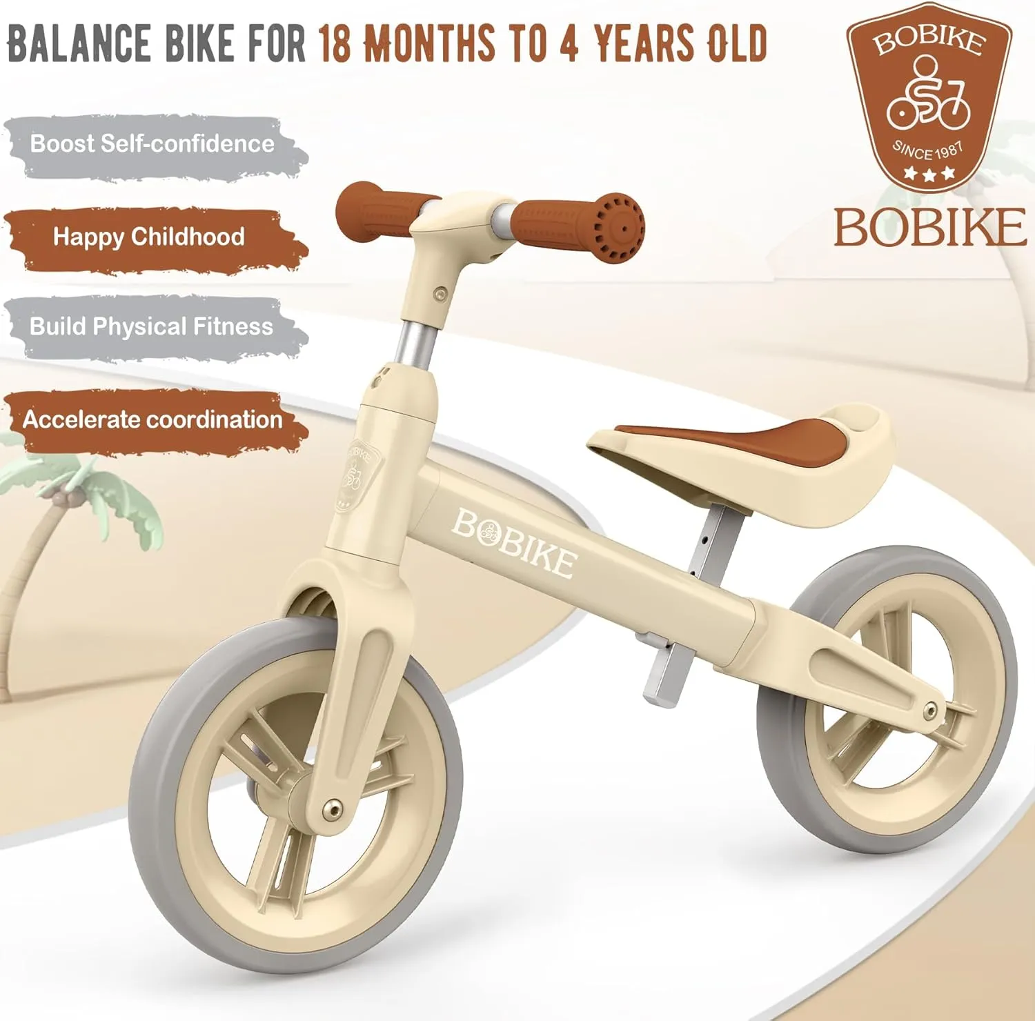 Toddler Balance Bike Toys for 1 to 4 Year Old Girls Boys Adjustable Seat and Handlebar No-Pedal Training Bike Best Gifts for Kids