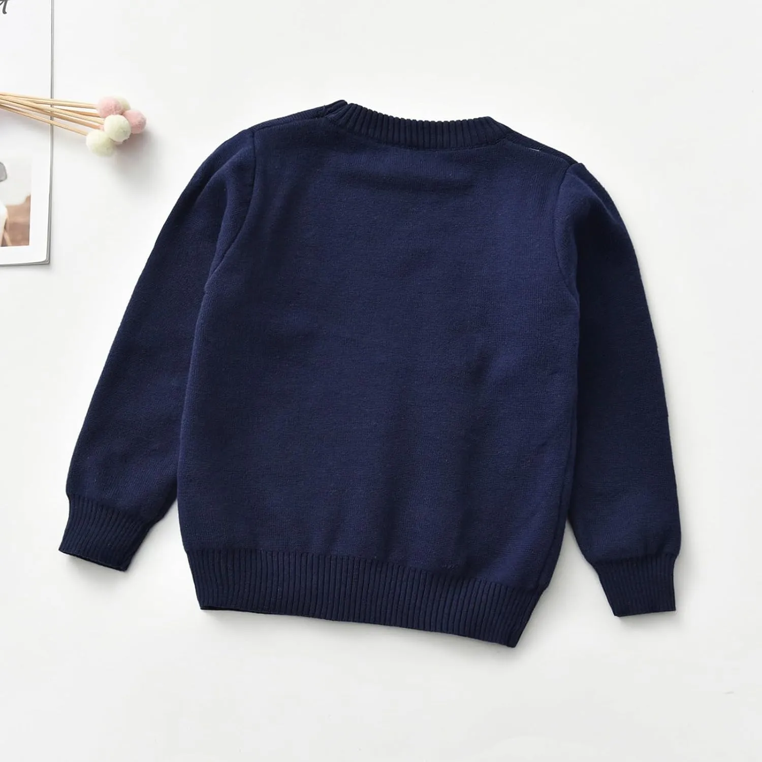Toddler Infant Baby Boy Girl Christmas Knit Sweater Long Sleeve Crewneck Pullover Jumper Cute Xmas New Year Clothes