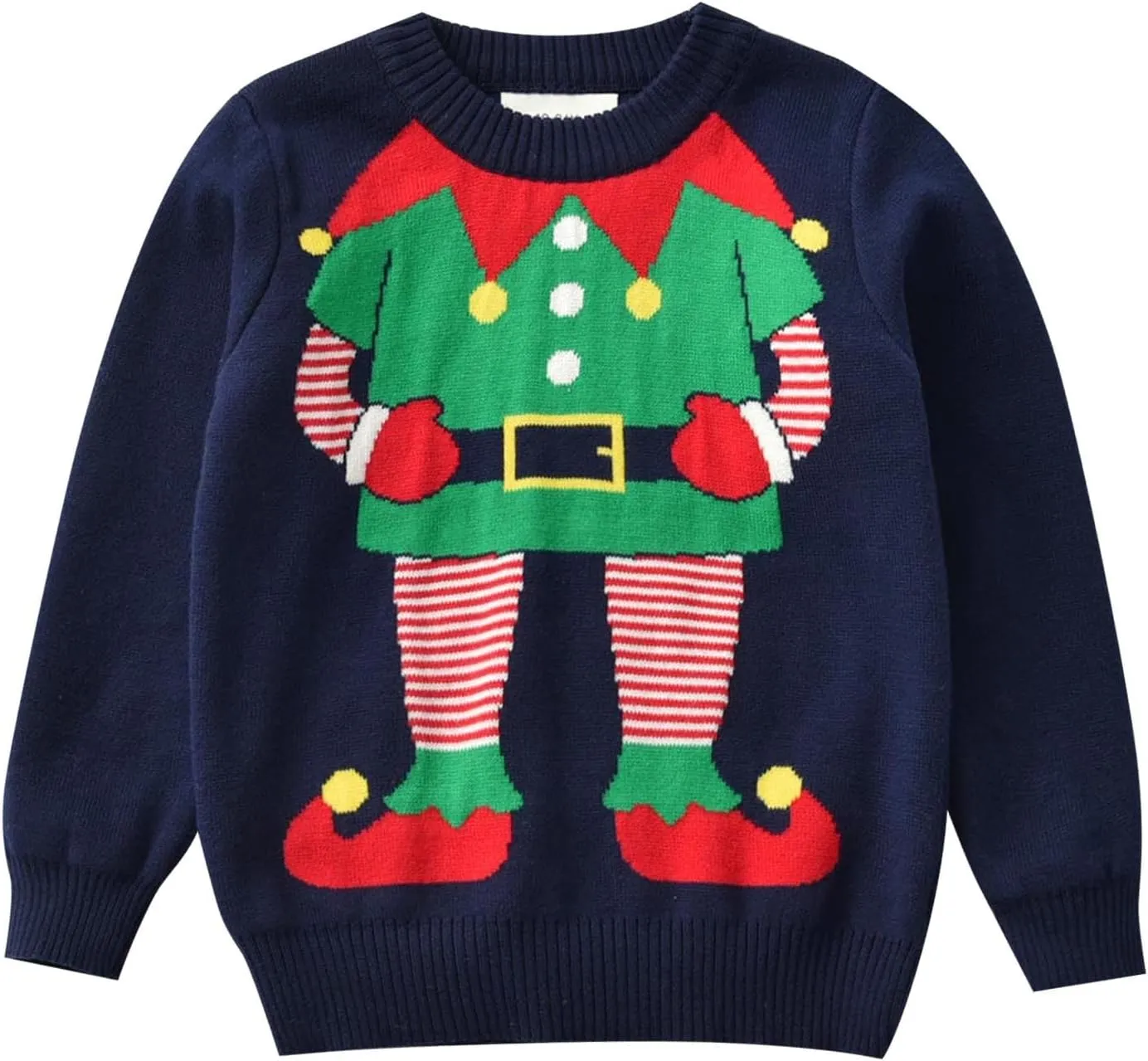 Toddler Infant Baby Boy Girl Christmas Knit Sweater Long Sleeve Crewneck Pullover Jumper Cute Xmas New Year Clothes