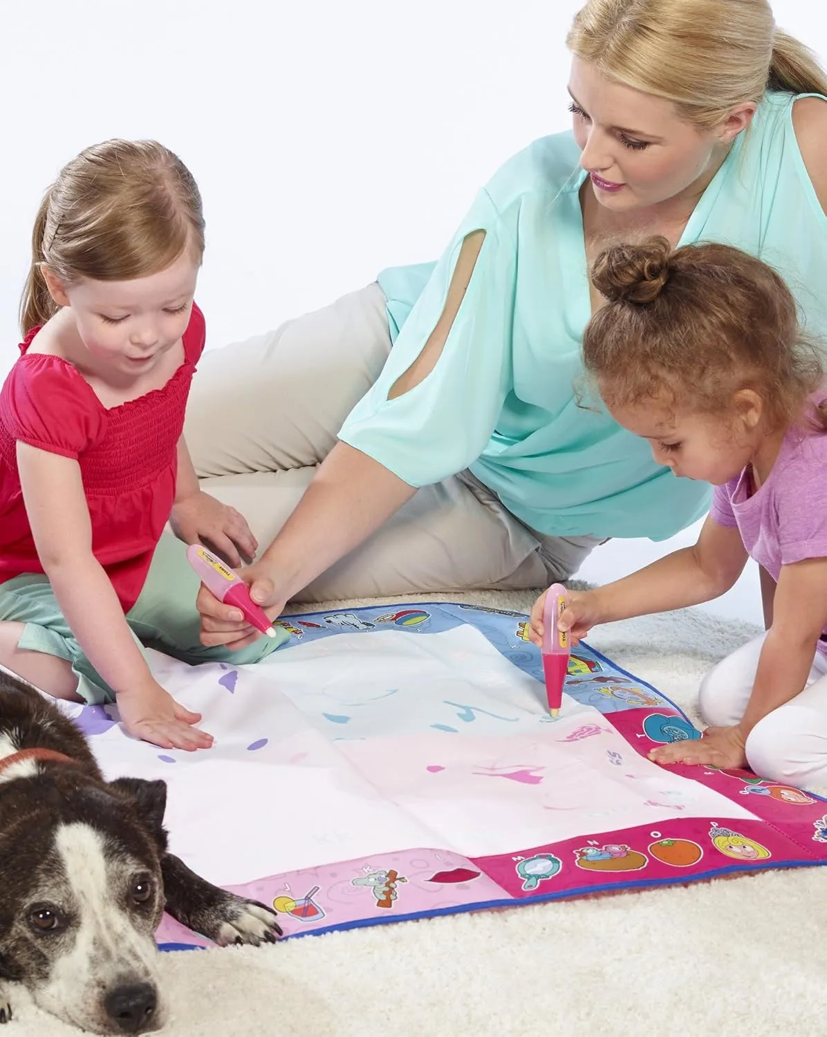 Tomy Aquadoodle Classic Large Water Doodle Mat, Official No Mess Colouring & Drawing Game, Suitable for Toddlers and Children - Boys & Girls 18 Months, 2, 3, 4  Year Olds, Pink