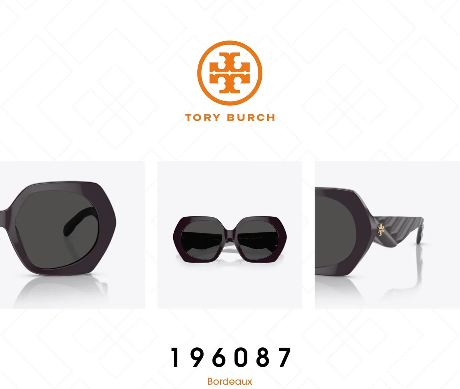 Tory Burch TY7195U Hexagonal Sunglasses for Women   BUNDLE With Designer iWear Complimentary Eyewear Kit