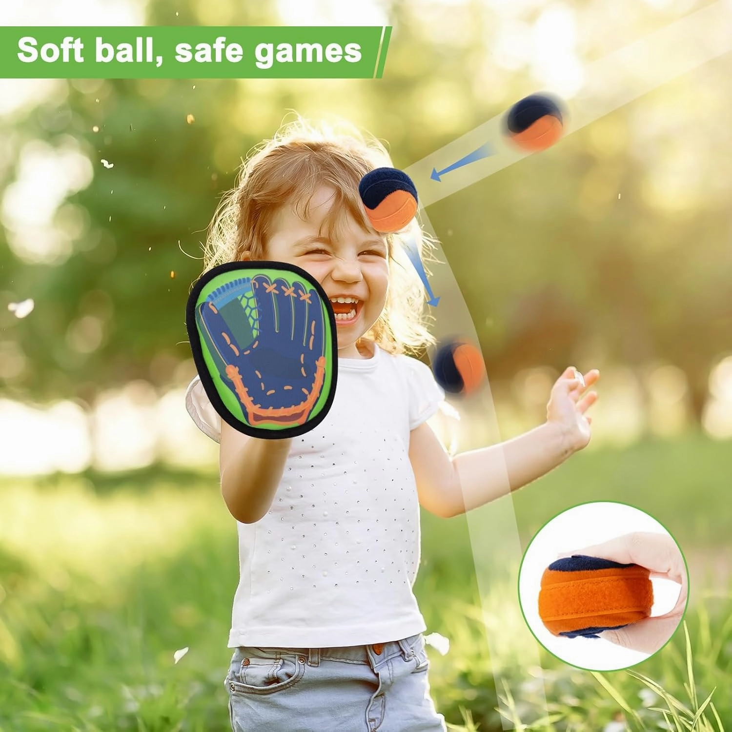 Toss and Catch Ball Game Set Pool Beach Toys for Kids Ages 3 4 5 6 7 8-12 Years Old Boys Girls Birthday Gifts, Yard Camping Paddle Ball Baseball Outdoor Games for Adults and Family